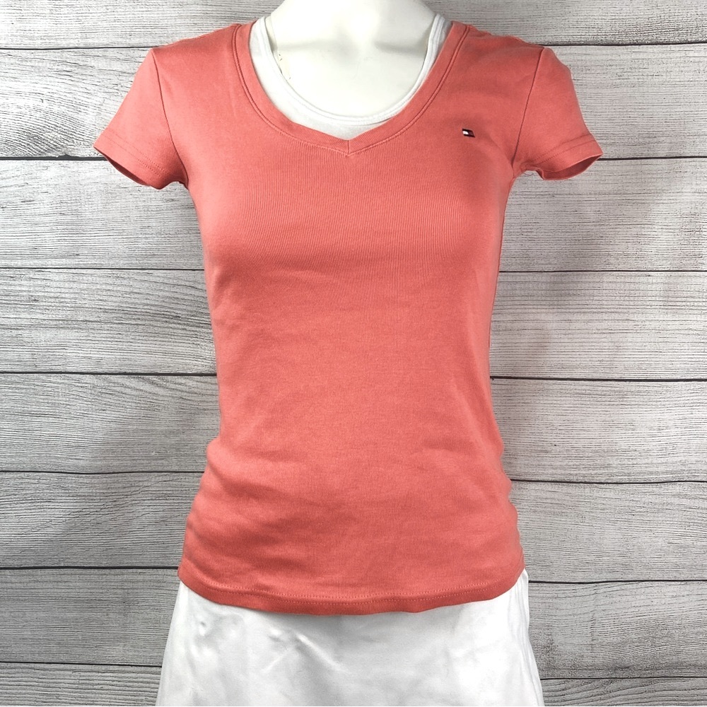 Tommy Hilfiger Women's T-Shirt Flag Tee Short Sleeve XS